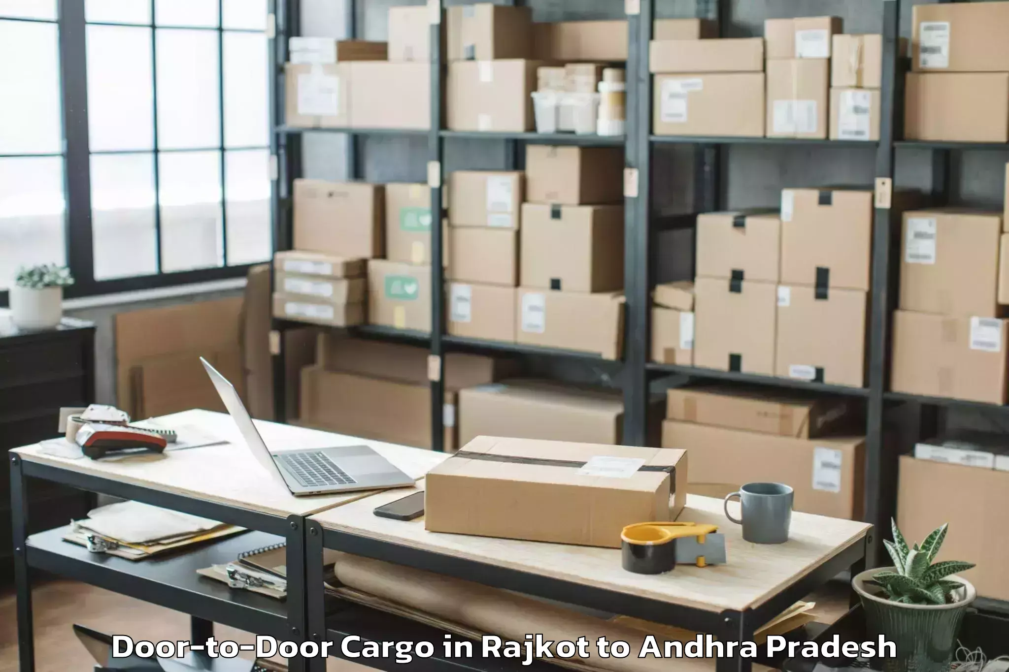 Get Rajkot to Tiruvuru Door To Door Cargo